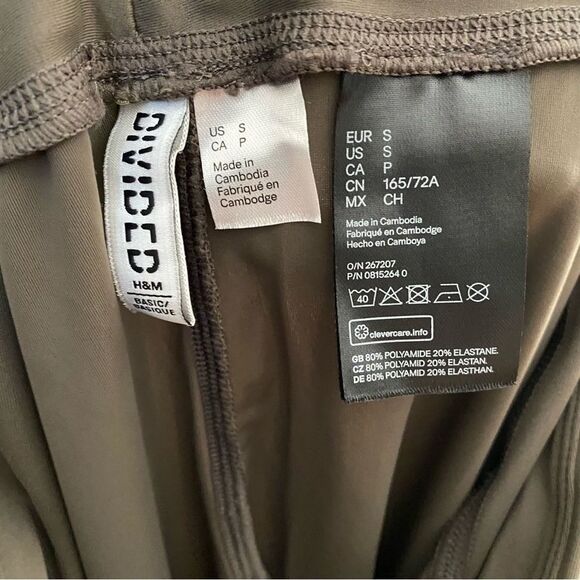 Divided Leggings Gray Athletic Athleisure Casual Neutral - Picture 5 of 6